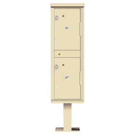 Outdoor Parcel Locker with Pedestal - 2 Parcel Compartments - by Florence