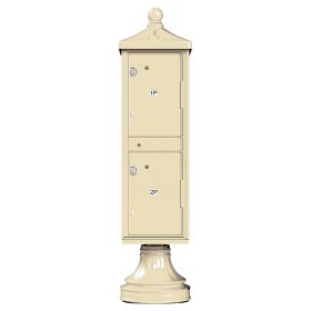 Florence Vogue Traditional Decorative Outdoor Parcel Locker and Pedestal – 2 Parcel Compartments